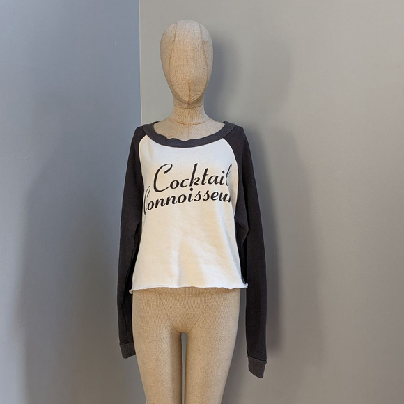 Wildfox Cocktail Connoisseur Sweatshirt - White/Black - Size S - Picture 2 of 10